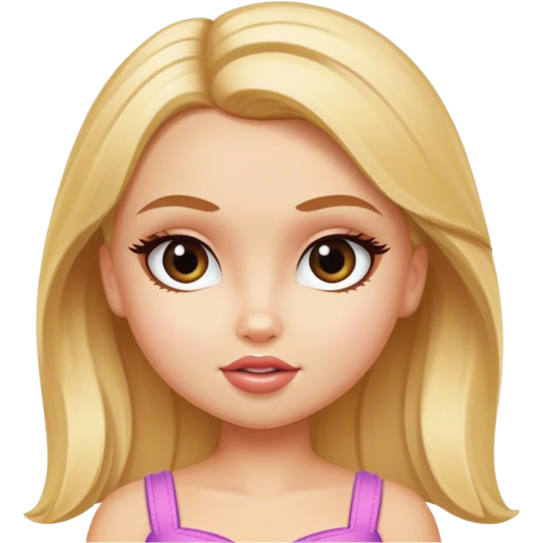 Blonde bratz girl emoji