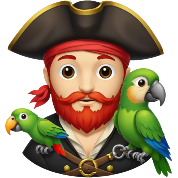 pirate and parrot emoji