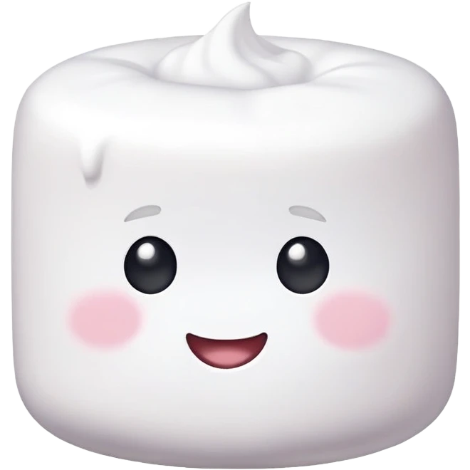 Marshmallow with cute face  emoji