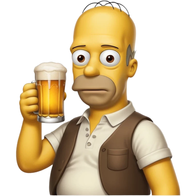 homer simpson with a beer emoji