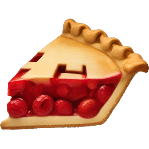 Red filling pie slice  emoji