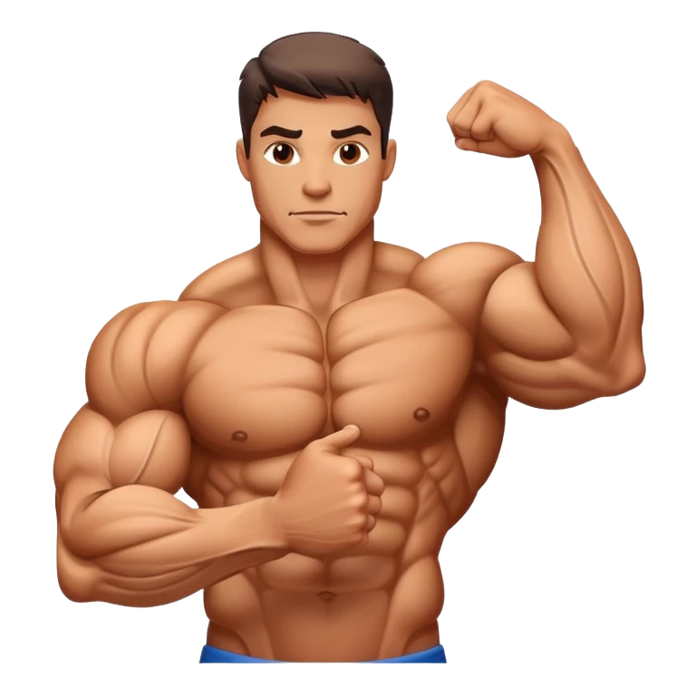 muscular arm with bulging biceps and veins emoji