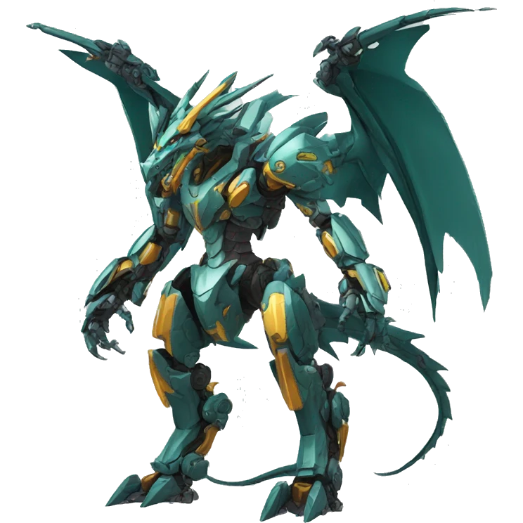 Mecha Dragon full body emoji
