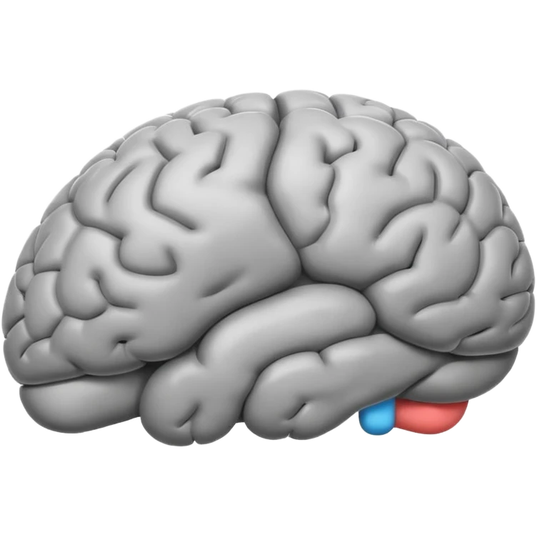 A relaxed brain  emoji