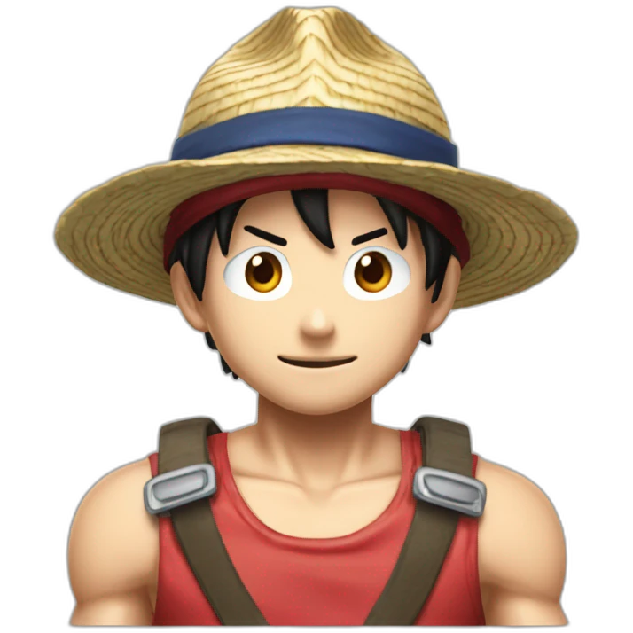Crée une emoji représentant luffy dans sa forme gear5 emoji