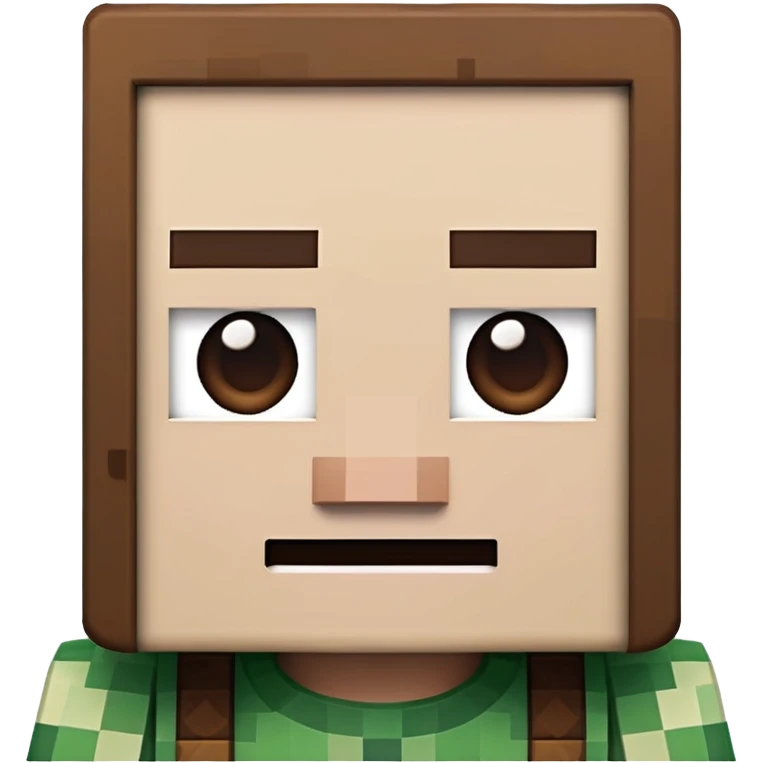Minecraft character with a creeper face emoji