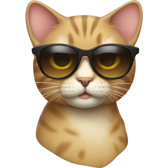 Cat with sunglasses emoji
