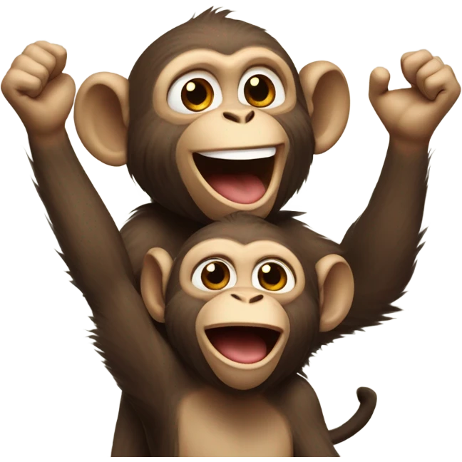 many monkeys cheering emoji