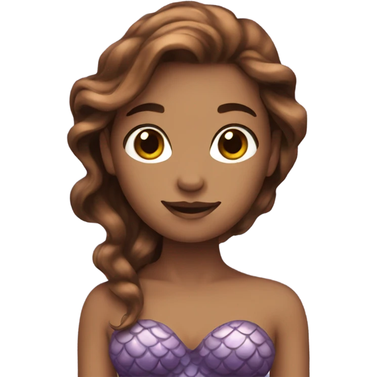 mermaid with brown hair emoji