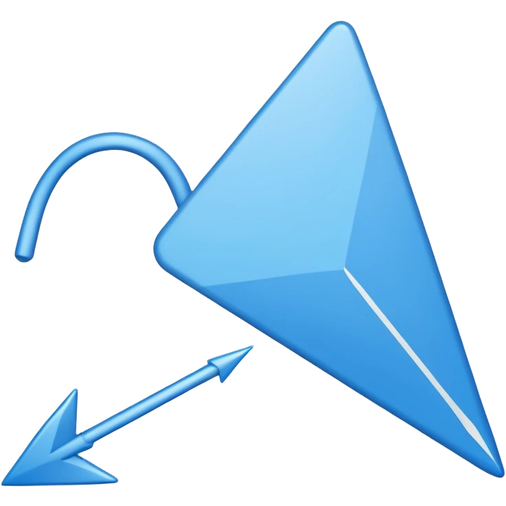 Blue mouse cursor emoji
