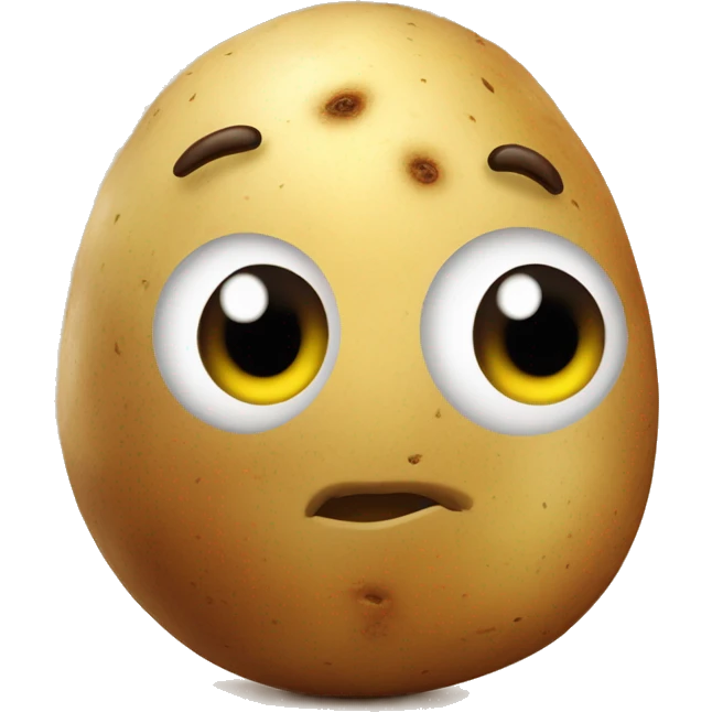 cute potato has bic eyes emoji