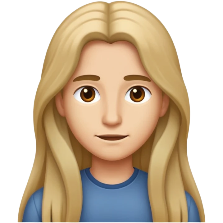 With long hair emoji