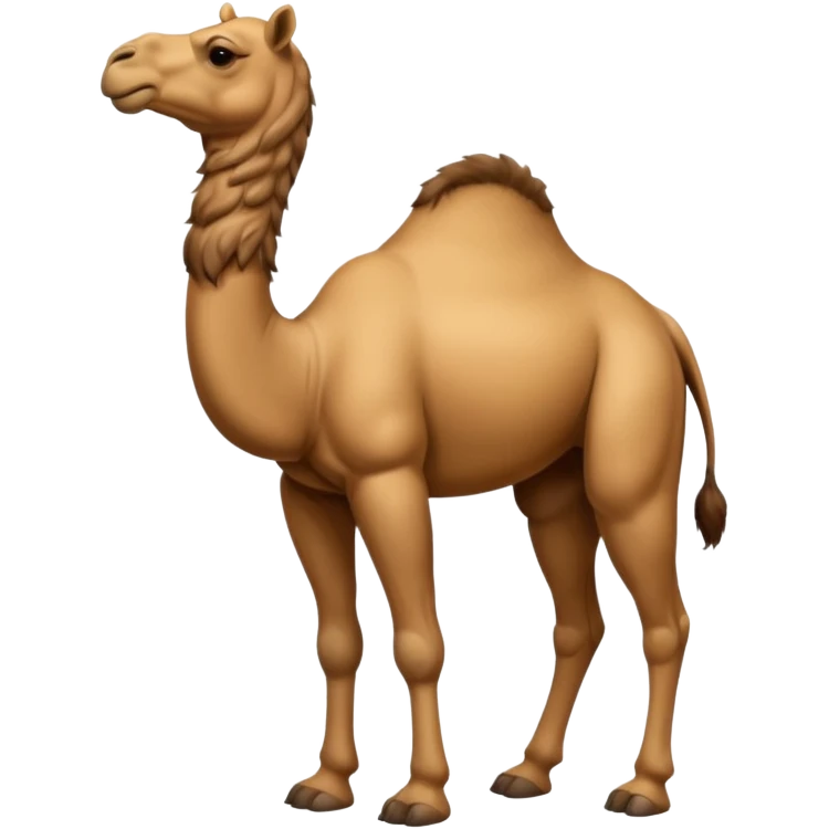 High resolution camel without fur emoji