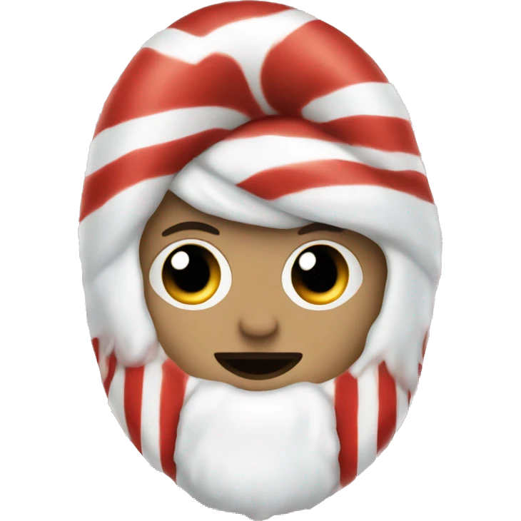 Red and white Peppermint emoji