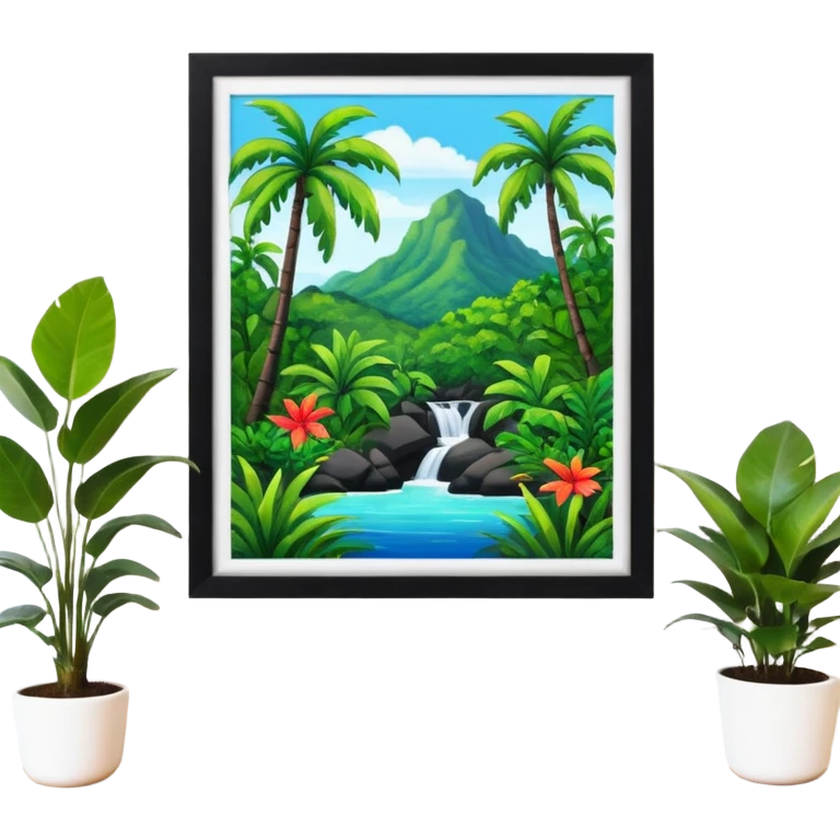 thumbnail picture mac os, painting on wall, tropics emoji