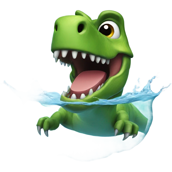 Dinosaur swimming  emoji