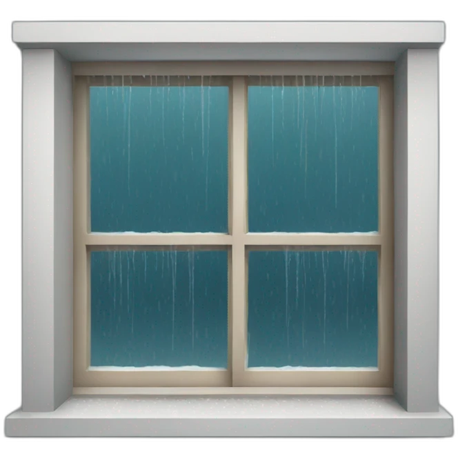 rainy window emoji