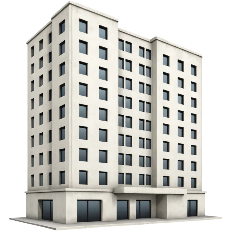 Berghain exterior, white background emoji