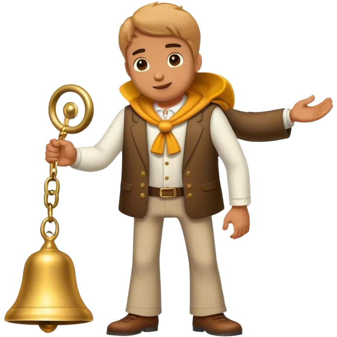 a full-length man rings a bell emoji