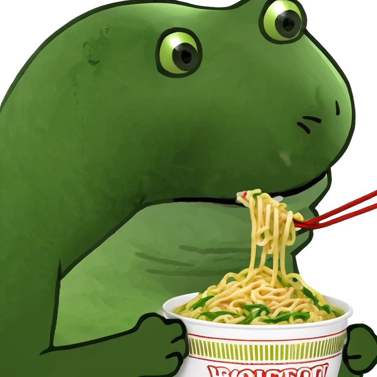 bear eating noodles emoji