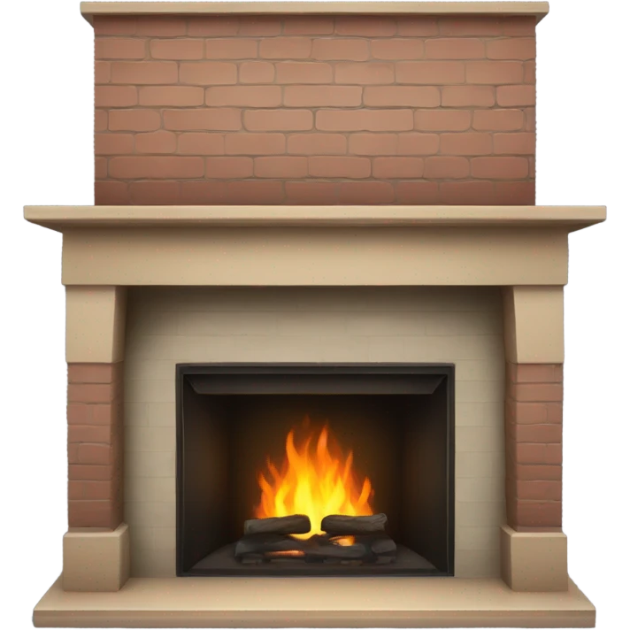 Realistic fireplace  emoji