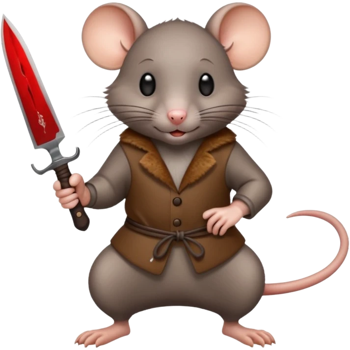 Rat with knife  emoji