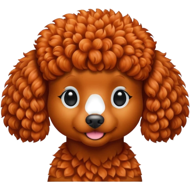 Fluffy red poodle emoji