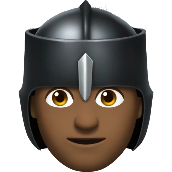 Fantasy of the black Knight Fortnight with an open visor emoji