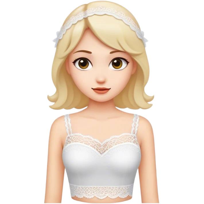 white top with lace emoji