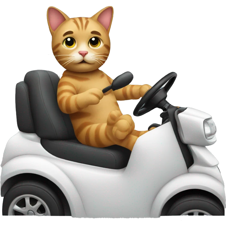 Cat driving car emoji