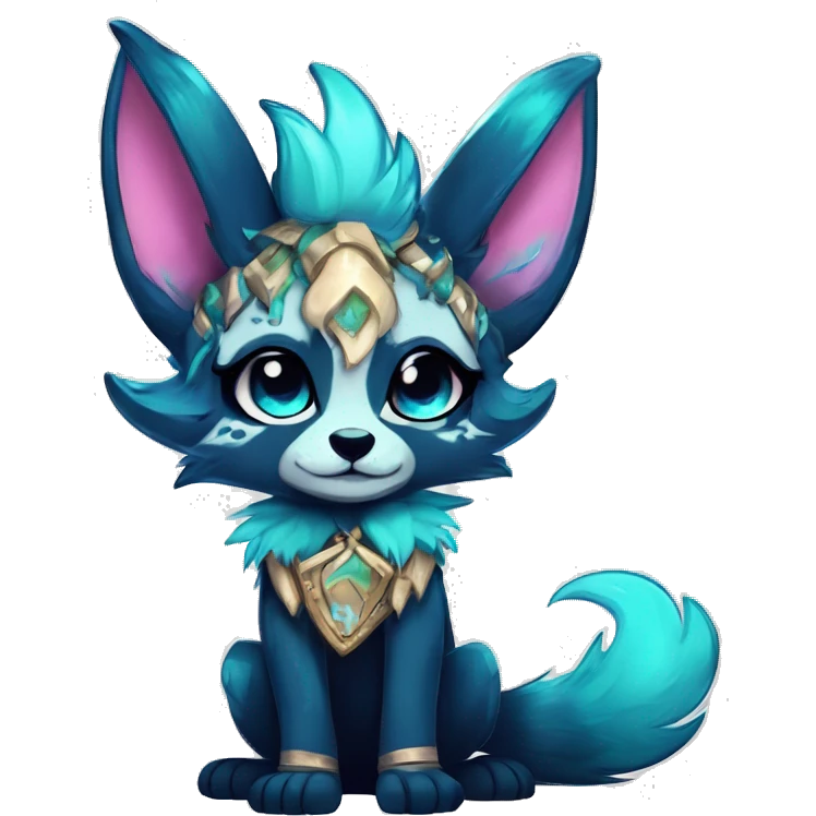 Cool cute Kawaii edgy fantasy shiny animal  fursona Fionbri vernid by griffsnuff & LiLaiRa & Falvie full body emoji