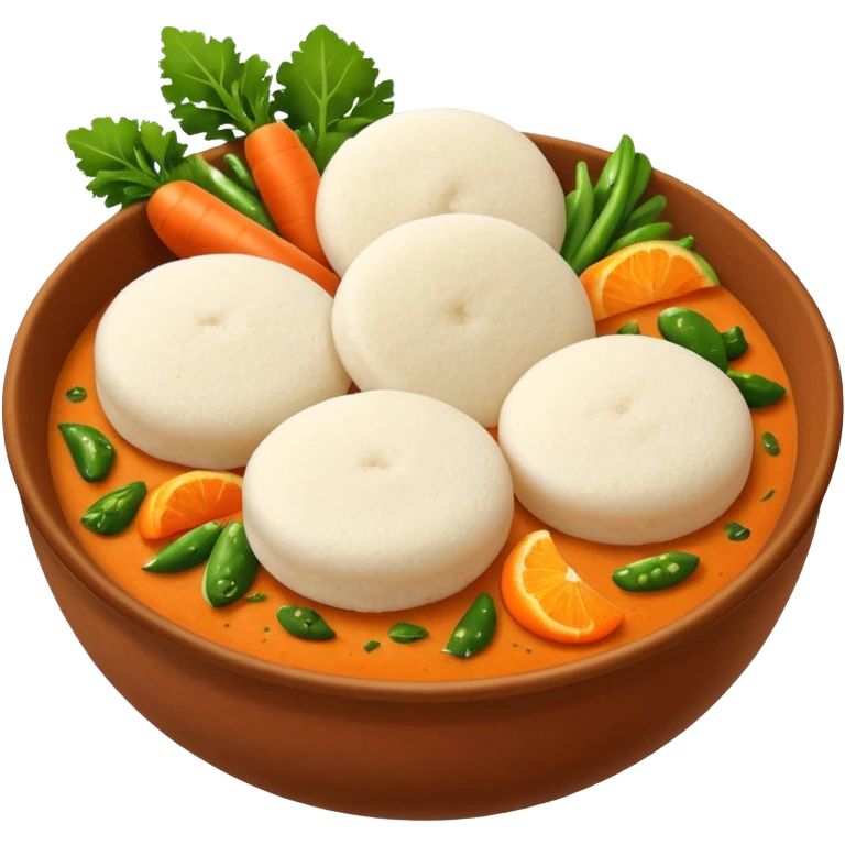 Idli and sambar emoji