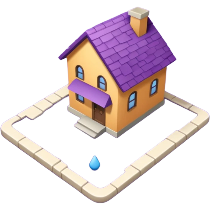 "Forty-two purple footsteps moving across a map inside a house." emoji