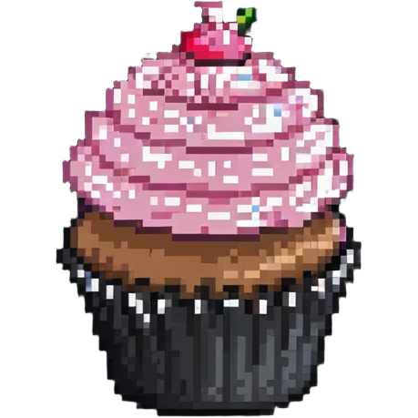 cupcake with pink icing emoji
