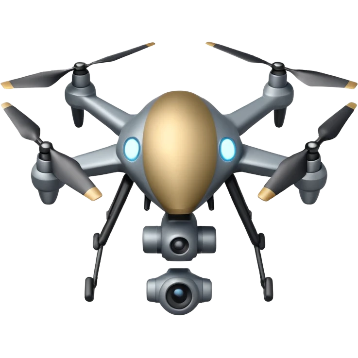 generate realistic combat drone controlled by ai without surveillance camera emoji