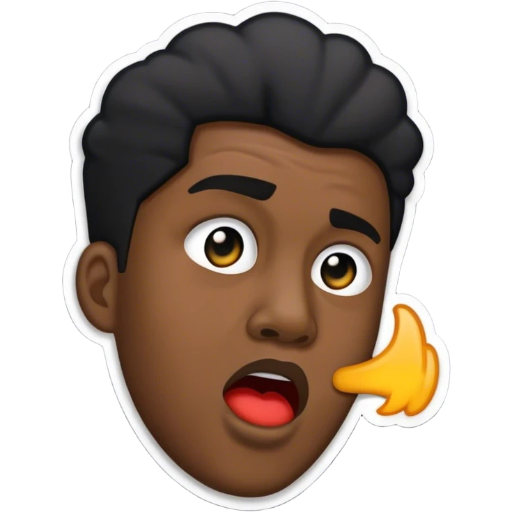 Sticker that says shut up nigga emoji