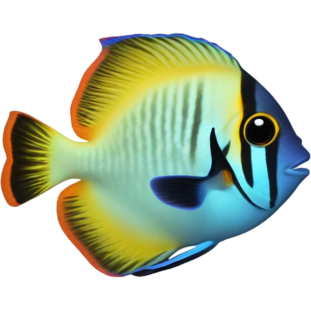 Acanthurus leucosternon tropical fish emoji