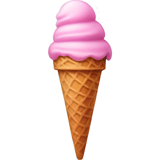 Pink ice cream cone emoji