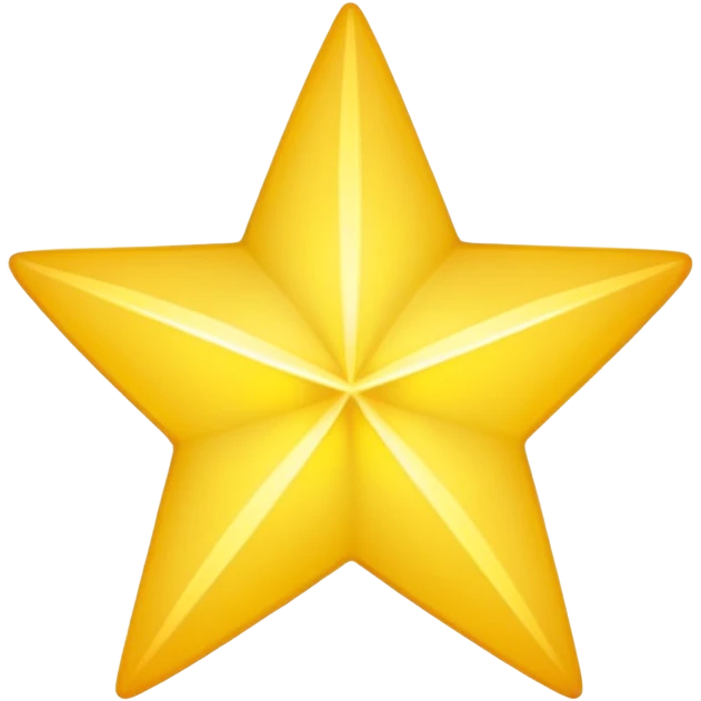 a single star, classic five-pointed shape, simple and bold emoji