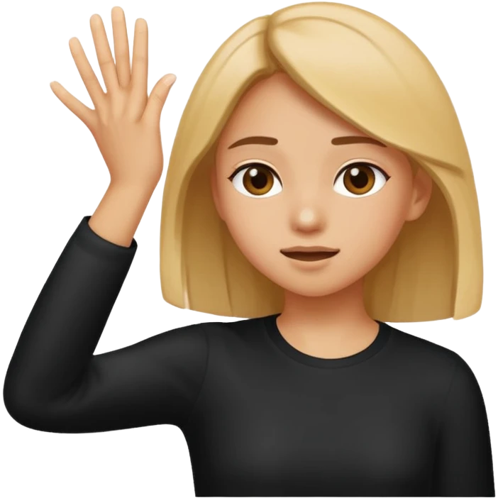 A girl doing a dab  emoji