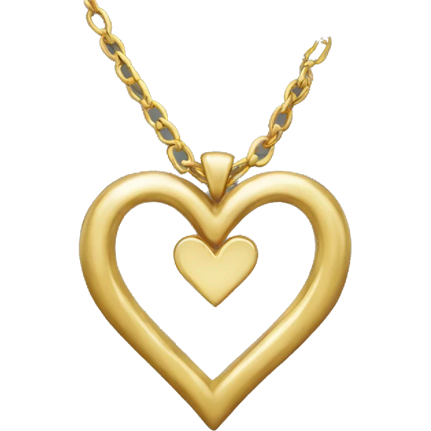 Gold heart necklace  emoji