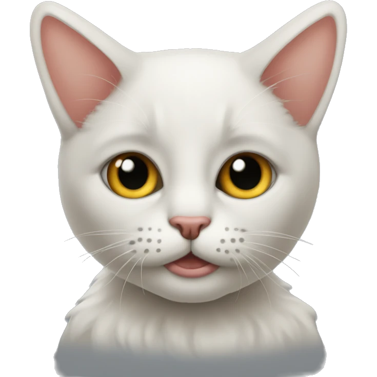 девушка с блондом и черным котом обнимаются  emoji