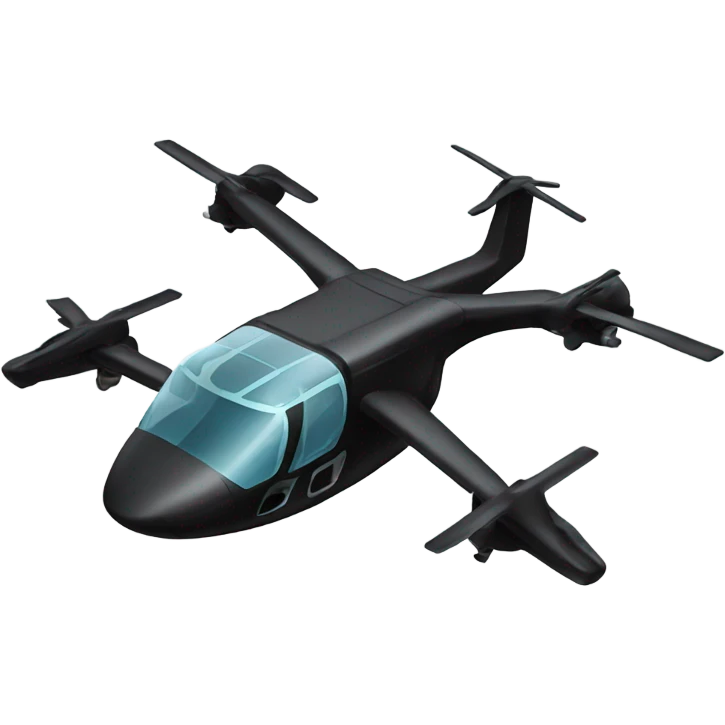Evtol aircraft this in black  emoji