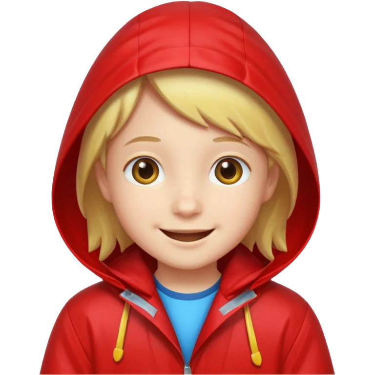 red raincoat Kid emoji