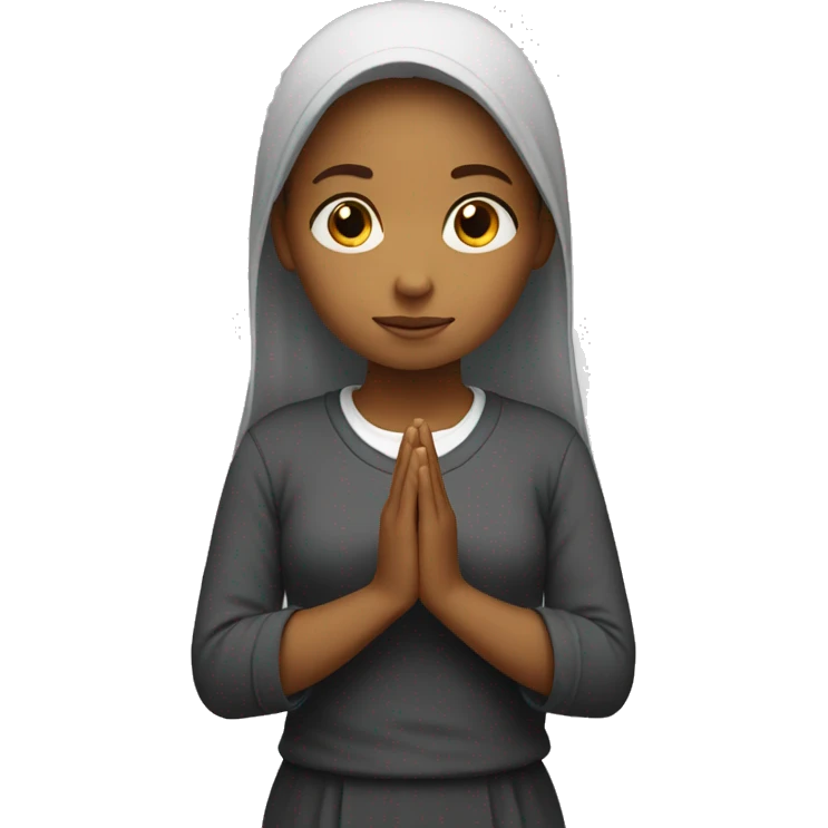 girl praying emoji