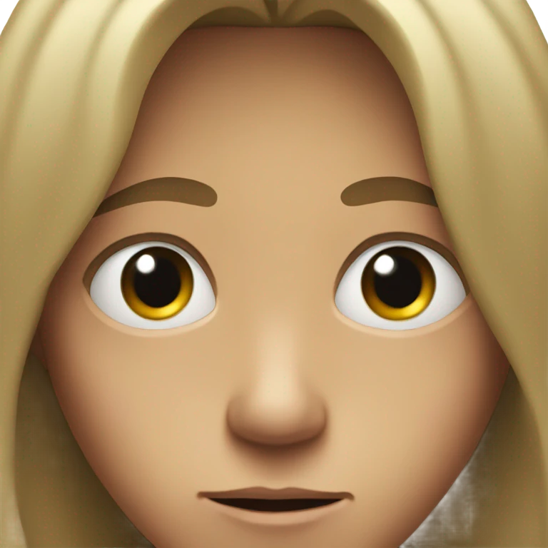 intense gaze of a boy with long hair  emoji