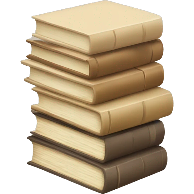 Beige stack of books emoji
