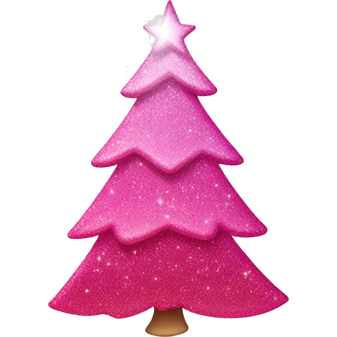 Pink ombre Christmas tree with glitter  emoji
