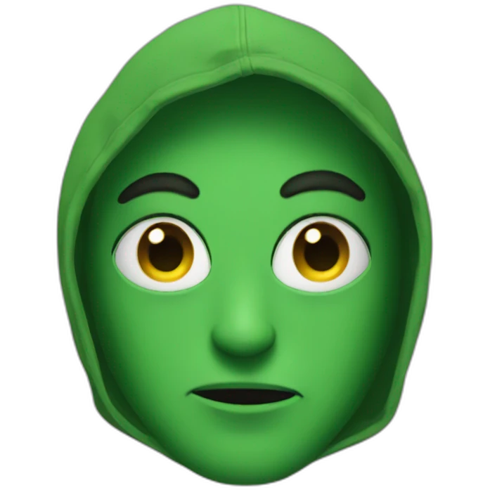 Green hoddie with demon eyes emoji