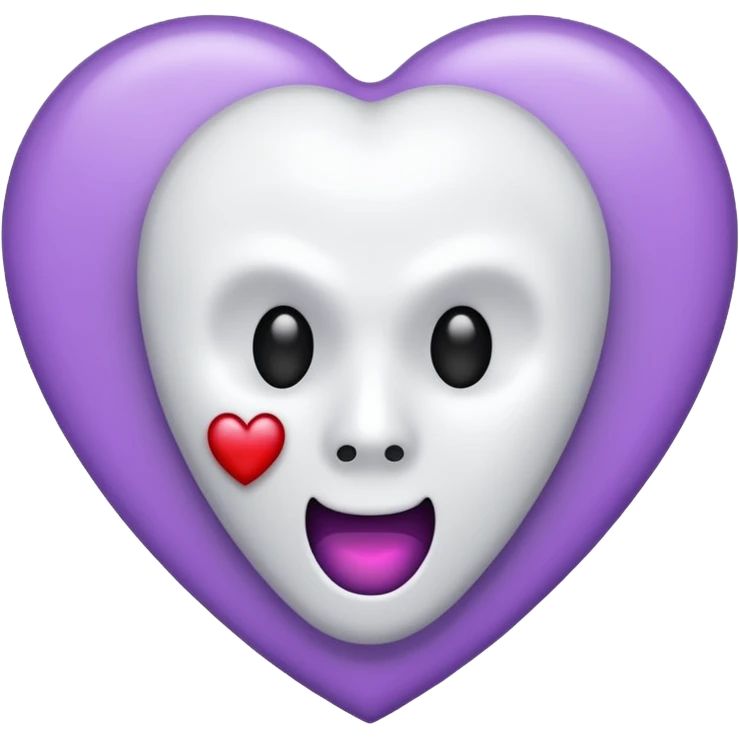 Light purple heart emoji with a Ghostface face emoji